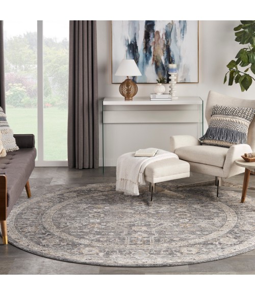 Nourison Lynx Slate Multicolor LNX03 8 ft. X Round Rug