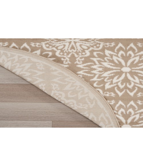 Nourison Jubilant Taupe JUB06 5 ft. 3 in. Round Rug