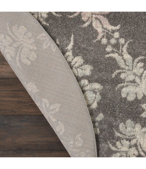 Nourison Tranquil Round Area Rug TRA09-Grey/Pink