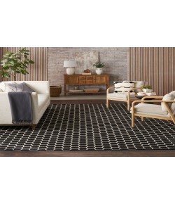 Nourison Reversible Indoor Outdoor Black RVB01 9 ft. X 12 ft. Rectangle Rug
