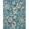 Nourison Tranquil(Traql) - Tra02 Turquoise Area Rug 8 ft. X 10 ft. Rectangle