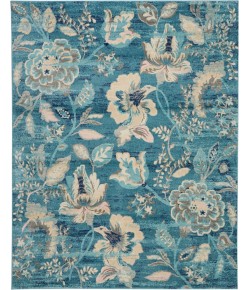 Nourison Tranquil(Traql) - Tra02 Turquoise Area Rug 8 ft. X 10 ft. Rectangle