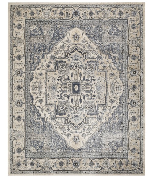 Nourison Quarry Ivory Navy QUA18 8 ft. X 10 ft. Rect. Rug