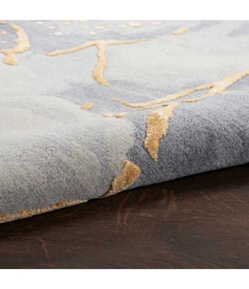 Nourison Prismatic Grey Gold PRS28 12 ft. X 15 ft. Rect. Rug