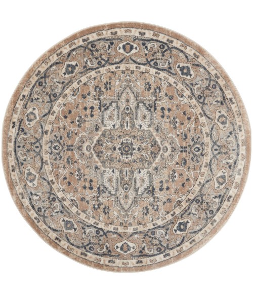 Nourison Concerto Beige Grey CNC05 4 ft. X Round Rug