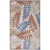 Nourison Aloha Blue Mocha ALH18 6 ft. X 9 ft. Rectangle Rug