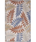Nourison Aloha Blue Mocha ALH18 6 ft. X 9 ft. Rectangle Rug