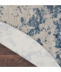 Rustic Textures Area Rug Nourison Rustic Textures Area Rug RUS16 Grey/Blue 5'3" Round