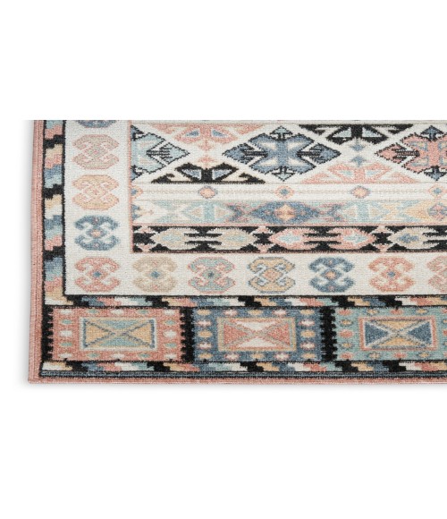 Nourison Washable Decor Ivory Multicolor Rug WSD05 6 ft. 7 in. X 9 ft. Rectangle - Rugs Town Nourison Washable Decor Ivory Multicolor WSD05 6 ft. 7 in. X 9 ft. Rectangle Rug