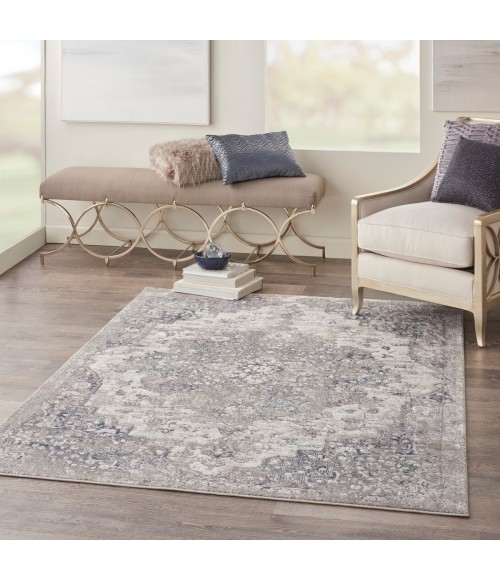 Royal Terrace Area Rug Kathy Ireland Royal Terrace Area Rug KI44 Beige Blue 5'3" x 7'3"