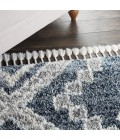 Nourison Scandinavian Shag Denim Blue SCN02 5 ft. 3 in. X 7 ft. 9 in. Rect. Rug