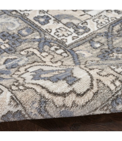 Nourison Quarry Ivory Blue QUA05 4 ft. X 6 ft. Rect. Rug