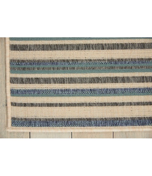 Nourison LIDO Area Rug Barclay Butera Lido Rectangle Area Rug LID01-Blue/Cream