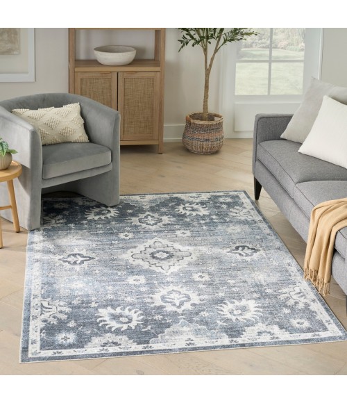 Nourison Astra Machine Washable Denim ASW19 6 ft. 7 in. X 9 ft. Rect. Rug