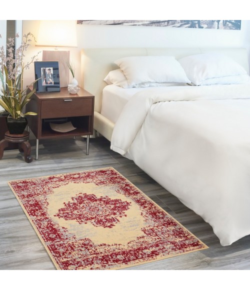 Nourison Grafix Area Rug GRF14-Cream/Red