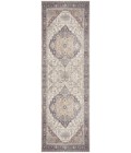 Nourison Vintage Washables Ivory Purple VWS13 2 ft. X 6 ft. Rect. Rug