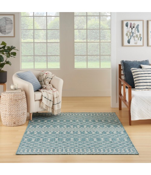 Nourison Positano Aqua POS02 6 ft. X 9 ft. Rect. Rug