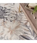 Nourison Pompeii Ivory Grey PMP02 7 ft. 10 in. X 9 ft. 10 in. Rect. Rug