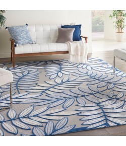 Nourison Aloha - Alh18 Ivory Navy Area Rug 7 ft. 10 X 10 ft. 6 Rectangle