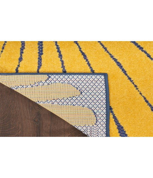 Nourison Aloha Navy Multicolor ALH24 5 ft. 3 in. X 7 ft. 5 in. Rectangle Rug