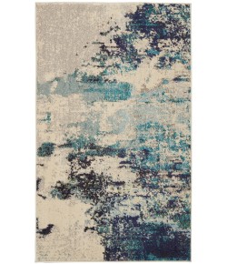 Nourison Celestial - Ces02 Ivory Teal Blue Area Rug 3 ft. X 5 ft. Rectangle