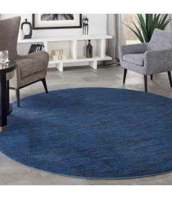 Nourison Essentials - Nre01 Midnight Blue Area Rug 8 ft. X Round