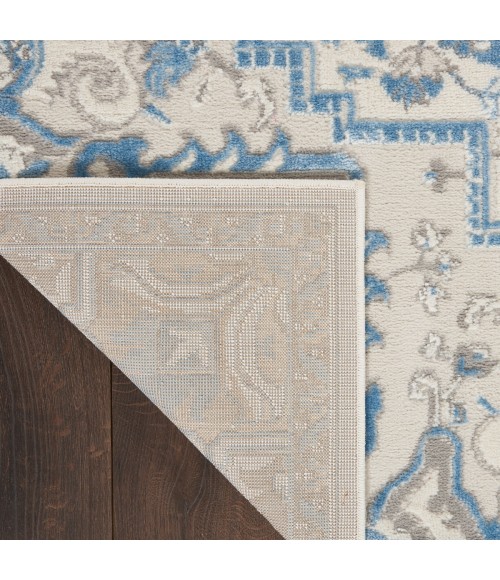 Elation Area Rug Nourison Elation Area Rug ETN10 Ivory Blue 7'10" x 9'10"