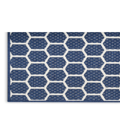 Nourison Reversible Indoor Outdoor Navy RVB01 8 ft. X 10 ft. Rectangle Rug