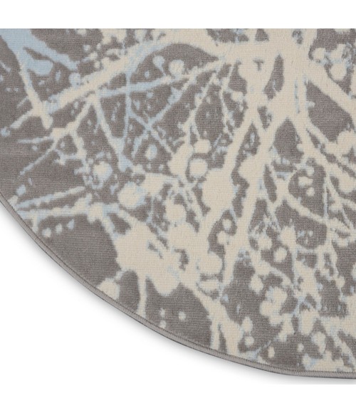 Nourison Jubilant Round Area Rug JUB12-Grey