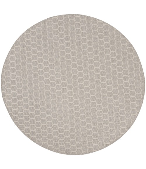 Nourison Twist Reversible Grey TWS01 8 ft. X Round Rug