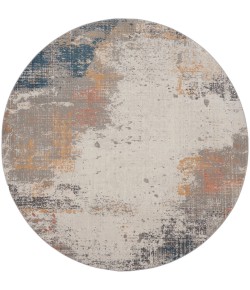 Nourison Rustic Textures - Rus13 Grey Blue Area Rug 7 ft. 10 in. Round