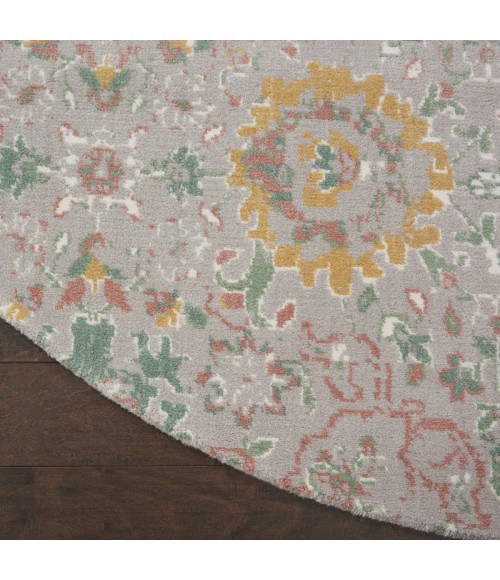 Nourison Twilight Round Area Rug TWI13 Grey/Multi 8' Round