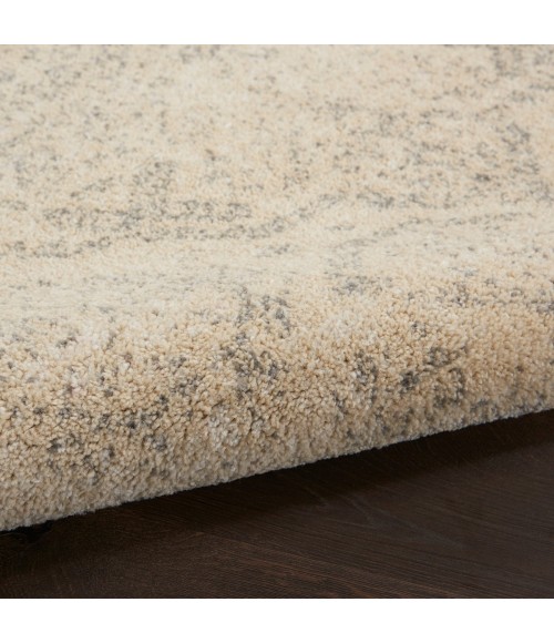 Nourison Tranquil Area Rug TRA13 Beige/Grey 5'3" Round