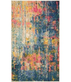 Nourison Celestial - Ces09 Blue Yellow Area Rug 2 ft. 2 X 3 ft. 9 Rectangle