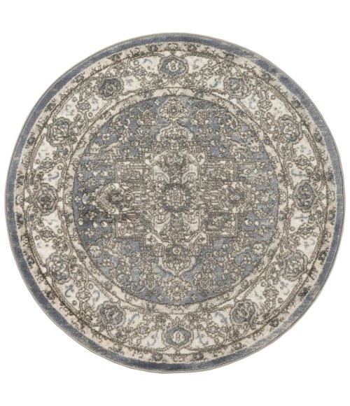 Nourison Quarry Blue QUA05 8 ft. X Round Rug