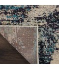 Nourison Celestial Area Rug CES02-Ivory/Teal Blue