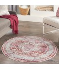 Nourison Vintage Kashan Area Rug VKA07-Red/Ivory