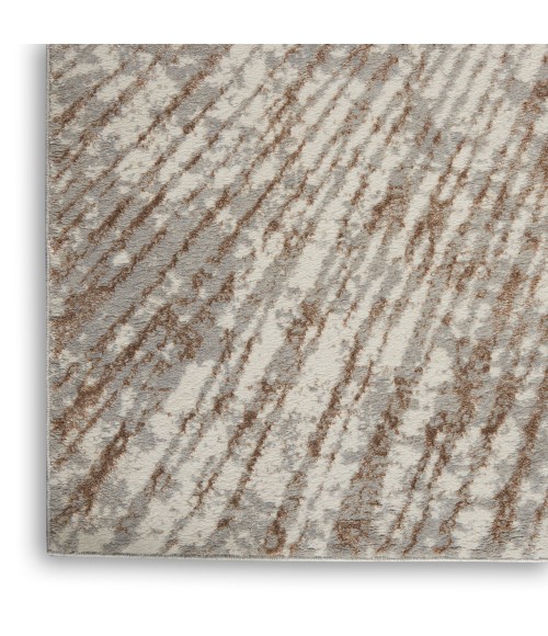 Inspire Me! Home Décor Metallic Area Rug MTL01 Grey/Mocha