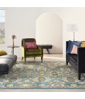 Nourison Allur Area Rug ALR03-Turquoise Ivory