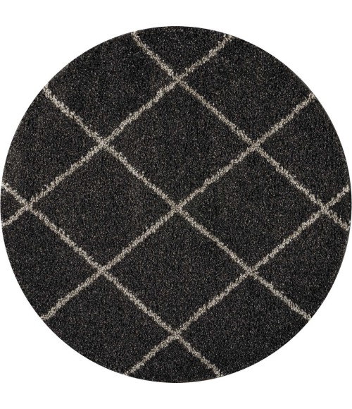 Nourison Brisbane Round Area Rug BRI03-Charcoal