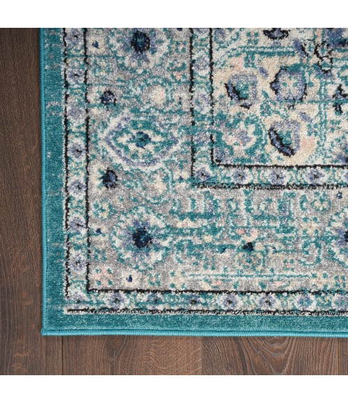 Nourison Passion Area Rug PSN03 Turquoise Grey