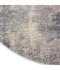 Nourison Rustic Textures Area Rug RUS02 Blue/Ivory 5'3" Round
