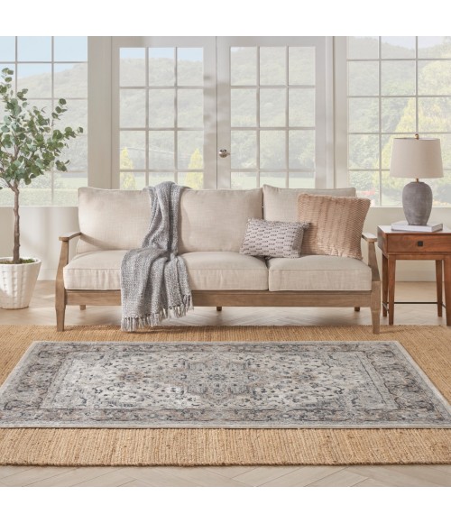 Nourison Quarry Ivory Grey QUA05 4 ft. X 6 ft. Rect. Rug