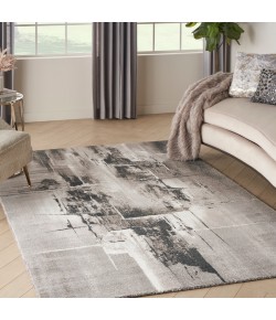 Nourison Home Twilight TWI30 Grey/Ivory/Black 5 ft. 6 in. X 8 ft. Area Rug