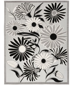 Nourison Aloha - Alh33 Black White Area Rug 7 ft. X 10 ft. Rectangle
