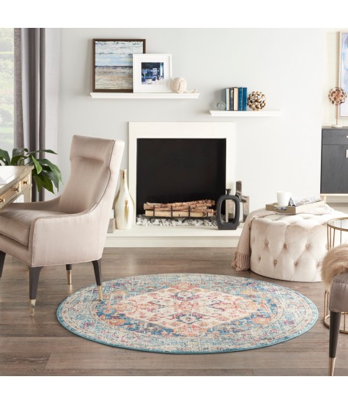 Nourison Passion Area Rug PSN23-Ivory/Light Blue