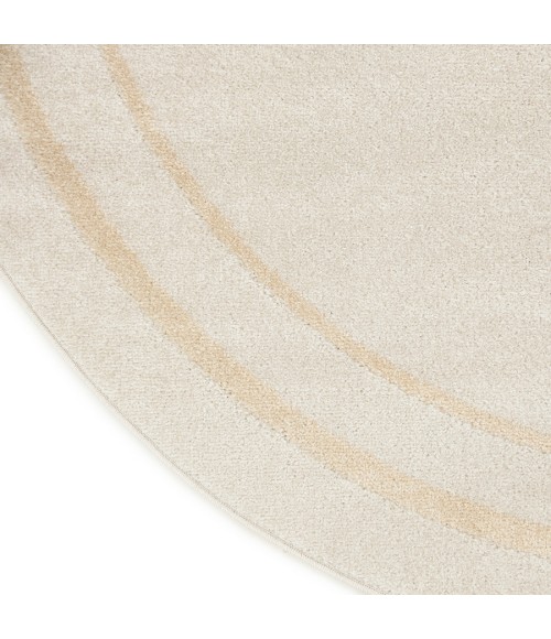 Nourison Home Nourison Essentials Ivory Gold NRE02 6 ft. Round Rug