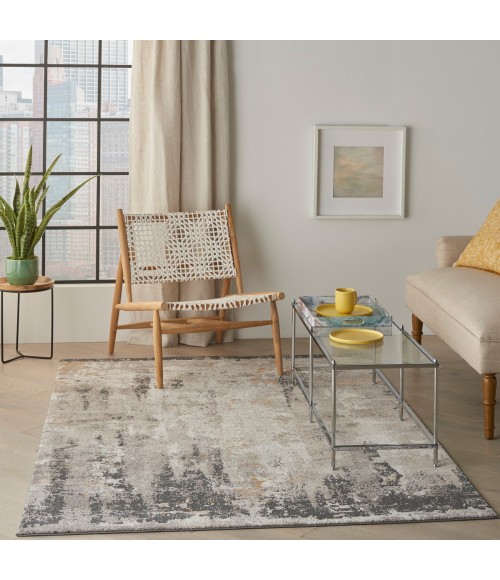 Nourison Tangra Cream Grey Rug TNR05 5 ft. X 7 ft. Rect. - Rugs Town Nourison Tangra Cream Grey TNR05 5 ft. X 7 ft. Rect. Rug