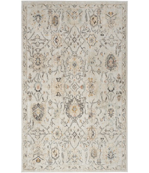 Nourison Oushak Home Grey OUS01 4 ft. 1 in. X 5 ft. 11 in. Rectangle Rug