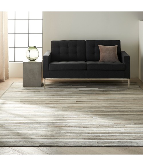 Calvin Klein Home Prairie Area Rug PRA1 Silver 10' x 14'